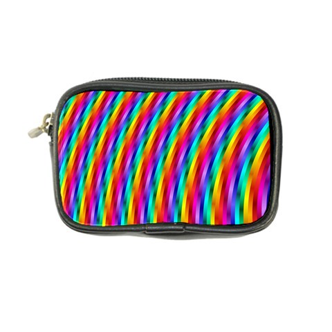 Psychedelic Rainbow Glitter Stripes Coin Purse from ArtsNow.com Front