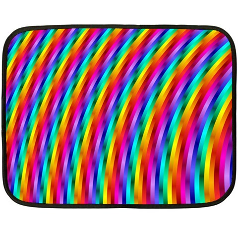 Psychedelic Rainbow Glitter Stripes Double Sided Fleece Blanket (Mini) from ArtsNow.com 35 x27  Blanket Front