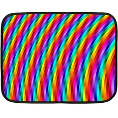 Psychedelic Rainbow Glitter Stripes Double Sided Fleece Blanket (Mini) from ArtsNow.com 35 x27  Blanket Front