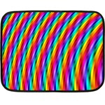 Psychedelic Rainbow Glitter Stripes Double Sided Fleece Blanket (Mini)