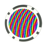 Psychedelic Rainbow Glitter Stripes Poker Chip Card Guard (10 pack)