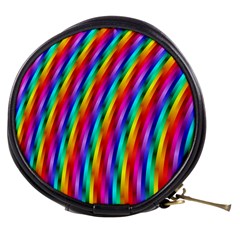 Psychedelic Rainbow Glitter Stripes Mini Makeup Bag from ArtsNow.com Front