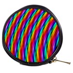 Psychedelic Rainbow Glitter Stripes Mini Makeup Bag