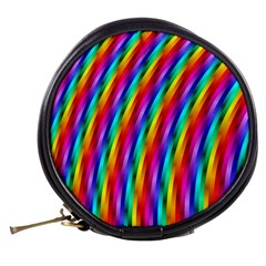 Psychedelic Rainbow Glitter Stripes Mini Makeup Bag from ArtsNow.com Back