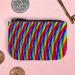 Psychedelic Rainbow Glitter Stripes Mini Coin Purse