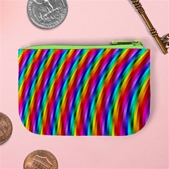 Psychedelic Rainbow Glitter Stripes Mini Coin Purse from ArtsNow.com Back