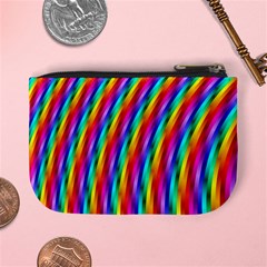 Psychedelic Rainbow Glitter Stripes Mini Coin Purse from ArtsNow.com Back