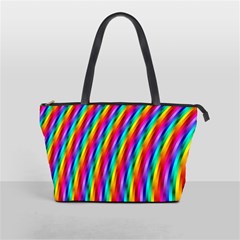 Psychedelic Rainbow Glitter Stripes Classic Shoulder Handbag from ArtsNow.com Front