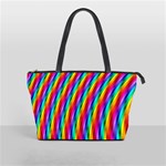 Psychedelic Rainbow Glitter Stripes Classic Shoulder Handbag