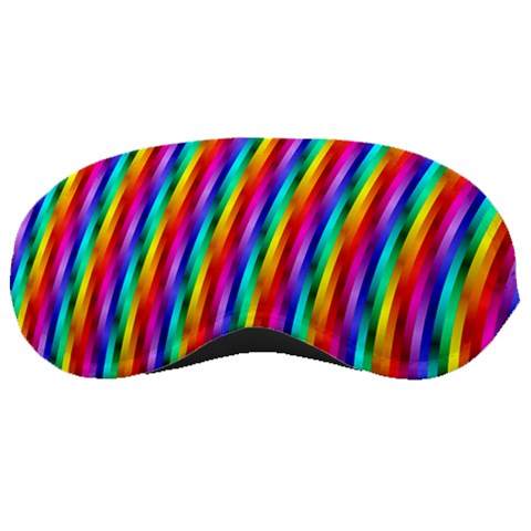 Psychedelic Rainbow Glitter Stripes Sleeping Mask from ArtsNow.com Front