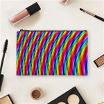 Psychedelic Rainbow Glitter Stripes Cosmetic Bag (Medium)