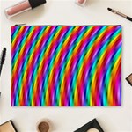 Psychedelic Rainbow Glitter Stripes Cosmetic Bag (XL)