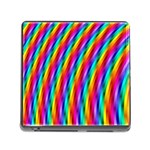 Psychedelic Rainbow Glitter Stripes Memory Card Reader (Square)