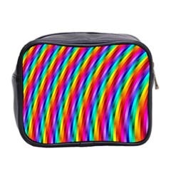 Psychedelic Rainbow Glitter Stripes Mini Toiletries Bag (Two Sides) from ArtsNow.com Back