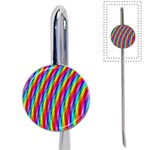 Psychedelic Rainbow Glitter Stripes Book Mark