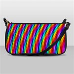 Psychedelic Rainbow Glitter Stripes Shoulder Clutch Bag