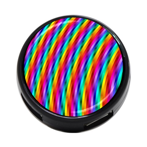 Psychedelic Rainbow Glitter Stripes 4 Front