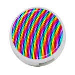 Psychedelic Rainbow Glitter Stripes 4-Port USB Hub (One Side)