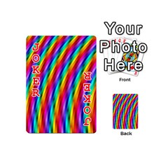 Psychedelic Rainbow Glitter Stripes Playing Cards 54 (Mini) from ArtsNow.com Front - Joker2