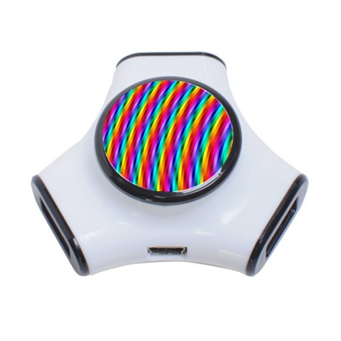 Psychedelic Rainbow Glitter Stripes 3 Front