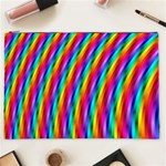 Psychedelic Rainbow Glitter Stripes Cosmetic Bag (XXL)