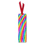 Psychedelic Rainbow Glitter Stripes Small Book Mark