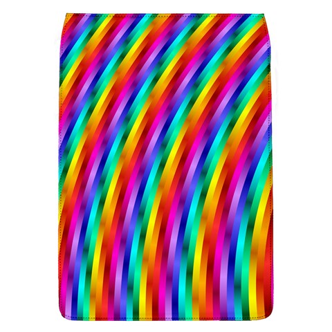 Psychedelic Rainbow Glitter Stripes Removable Flap Cover (L) from ArtsNow.com Front