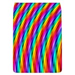 Psychedelic Rainbow Glitter Stripes Removable Flap Cover (L)