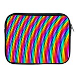 Psychedelic Rainbow Glitter Stripes Apple iPad 2/3/4 Zipper Case