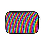 Psychedelic Rainbow Glitter Stripes Apple iPad Mini Zipper Case