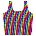 Psychedelic Rainbow Glitter Stripes Full Print Recycle Bag (XL)