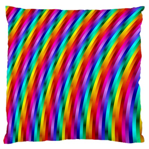 Psychedelic Rainbow Glitter Stripes Standard Flano Cushion Case (Two Sides) from ArtsNow.com Back