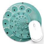 Retro Vintage Turquoise Rotary Dial Spiral Droste Round Mousepad