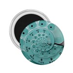 Retro Vintage Turquoise Rotary Dial Spiral Droste 2.25  Magnet