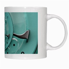 Retro Vintage Turquoise Rotary Dial Spiral Droste White Mug from ArtsNow.com Right