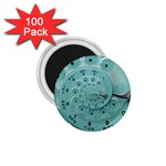 Retro Vintage Turquoise Rotary Dial Spiral Droste 1.75  Magnet (100 pack) 