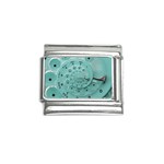 Retro Vintage Turquoise Rotary Dial Spiral Droste Italian Charm (9mm)