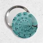 Retro Vintage Turquoise Rotary Dial Spiral Droste 2.25  Handbag Mirror