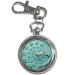 Retro Vintage Turquoise Rotary Dial Spiral Droste Key Chain Watch