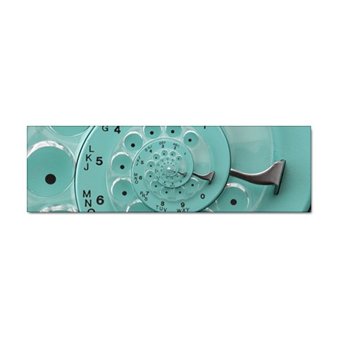 Retro Vintage Turquoise Rotary Dial Spiral Droste Sticker (Bumper) from ArtsNow.com Front