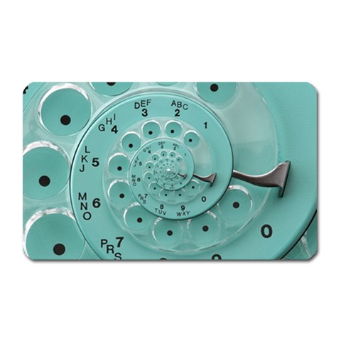 Retro Vintage Turquoise Rotary Dial Spiral Droste Magnet (Rectangular) from ArtsNow.com Front