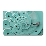 Retro Vintage Turquoise Rotary Dial Spiral Droste Magnet (Rectangular)