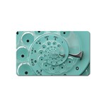 Retro Vintage Turquoise Rotary Dial Spiral Droste Magnet (Name Card)