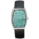 Retro Vintage Turquoise Rotary Dial Spiral Droste Barrel Style Metal Watch