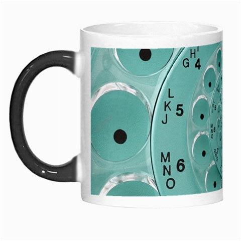 Retro Vintage Turquoise Rotary Dial Spiral Droste Morph Mug from ArtsNow.com Left