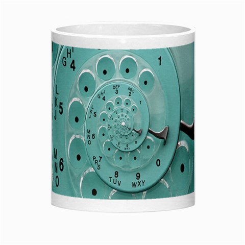 Retro Vintage Turquoise Rotary Dial Spiral Droste Morph Mug from ArtsNow.com Center