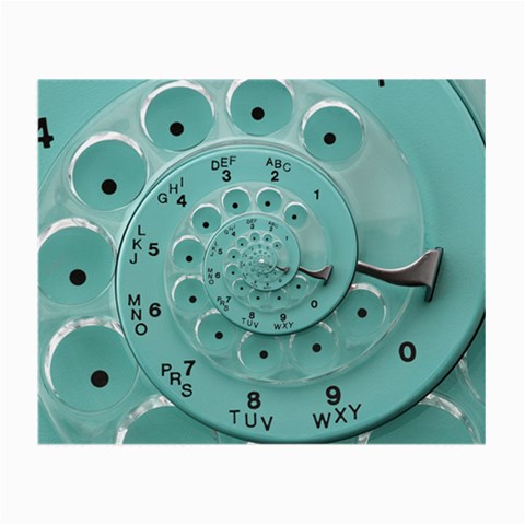 Retro Vintage Turquoise Rotary Dial Spiral Droste Small Glasses Cloth from ArtsNow.com Front