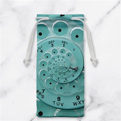 Retro Vintage Turquoise Rotary Dial Spiral Droste Jewelry Bag from ArtsNow.com Front