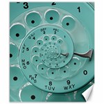 Retro Vintage Turquoise Rotary Dial Spiral Droste Canvas 8  x 10 