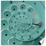 Retro Vintage Turquoise Rotary Dial Spiral Droste Canvas 12  x 12 